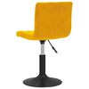 vidaXL Chaises &agrave; manger pivotantes lot de 4 jaune moutarde velours