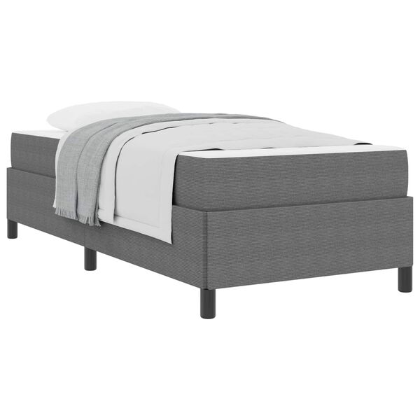vidaXL Cadre de lit avec matelas Gris clair 100 x 200 cm tissu