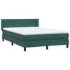 vidaXL Sommier &agrave; lattes de lit et matelas vert fonc&eacute; 140x210cm velours