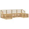 vidaXL Ensemble de canap&eacute;s d'ext&eacute;rieur 6 pc Blanc Bois d'Acacia Massif