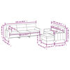 vidaXL Ensemble de canap&eacute;s 3pcs coussins d&eacute;coratifs et coussins Marron