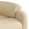 vidaXL Fauteuil inclinable de massage &eacute;lectrique cr&egrave;me tissu