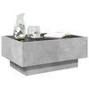 vidaXL Table basse avec LED gris b&eacute;ton 70x50x30 cm bois d'ing&eacute;nierie