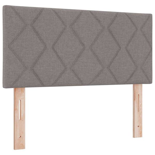 vidaXL T&ecirc;te de lit avec t&ecirc;te de lit Taupe 90 cm Cuir synth&eacute;tique
