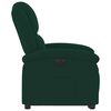 vidaXL Fauteuil inclinable &eacute;lectrique vert fonc&eacute; velours