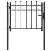 vidaXL Porte de Cl&ocirc;ture HORST 100 x 75 cm m&eacute;tal Noir Verrouillable