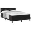 vidaXL Lit &agrave; ressorts avec matelas Noir 160 x 200 cm Velours