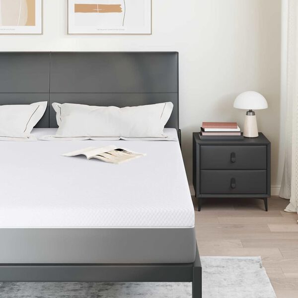 vidaXL Surmatelas Blanc 180 x 200 x 7 cm Tissu Jacquard