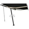 vidaXL Auvent manuel r&eacute;tractable avec LED 350x250 cm Anthracite