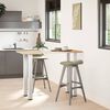 vidaXL Pieds de table de bar 4 pi&egrave;ces Blanc 100-102 cm Acier