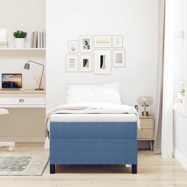 vidaXL Cadre de lit plateforme Bleu 90 x 200 cm