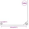vidaXL B&acirc;che blanc 5x8 m 650 g/m&sup2;
