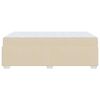 vidaXL Cadre de lit avec matelas Cr&egrave;me 120 x 200 cm tissu