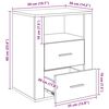 vidaXL Cabinet de chevet avec tiroir Ch&ecirc;ne artisanal 35 x 50 x 60 cm