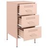 vidaXL Tables de chevet 2 pcs rose 36x39x68 cm acier