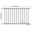 vidaXL Panneau de cl&ocirc;ture en acier thermolaqu&eacute; 1,63 x 1 m noir