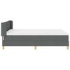 vidaXL Lit &agrave; ressorts avec matelas Gris fonc&eacute; 200 x 140 cm Polyester