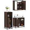 vidaXL Ensemble de meubles de salle de bain 3 pcs Ch&ecirc;ne marron