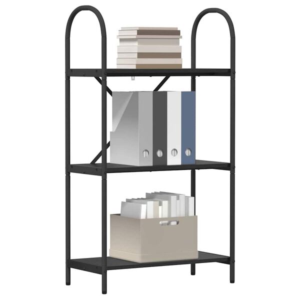 vidaXL &Eacute;tag&egrave;re Ch&ecirc;ne noir 60 x 30 x 109 cm Bois d'ing&eacute;nierie