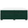 vidaXL Sommier &agrave; lattes de lit et matelas Vert fonc&eacute; 200x200cm Velours