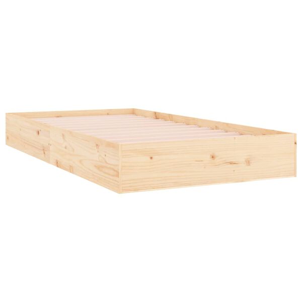 vidaXL Cadre de lit sans matelas bois massif 100x200 cm