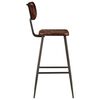 vidaXL Chaises de bar lot de 2 marron cuir v&eacute;ritable