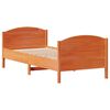 vidaXL Cadre de lit sans matelas cire marron 90x200 cm bois pin massif