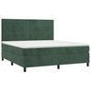 vidaXL Sommier &agrave; lattes de lit et matelas Vert fonc&eacute; 160x200cm Velours