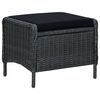 vidaXL Ensemble &agrave; manger de jardin 5 pcs Gris fonc&eacute;