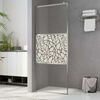 vidaXL Paroi de douche &agrave; l'italienne &agrave; verre ESG pierre 140x195 cm