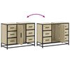 vidaXL Armoire lavabo de salle de bain ch&ecirc;ne sonoma bois d'ing&eacute;nierie