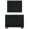 vidaXL Sommier &agrave; lattes de lit avec matelas Noir 100x200 cm Velours