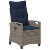vidaXL Chaise de jardin inclinable 56 x 60 x 112 cm acier