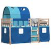 vidaXL Lit superpos&eacute; sans matelas bleu 80x200 cm bois de pin massif