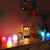 vidaXL Bougies &eacute;lectriques sans flamme &agrave; LED color&eacute;es 100 pcs