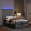 vidaXL Cadre de lit ottoman et matelas gris clair 90x190 cm tissu