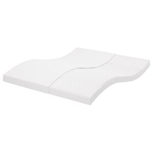 vidaXL Matelas en mousse blanc 180x200 cm 7 zones duret&eacute; 20 ILD