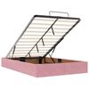 vidaXL Cadre de lit ottoman avec matelas rose 120x190 cm velours
