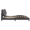 vidaXL Cadre de lit avec LED sans matelas Hvar gris 180x200 cm