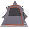 vidaXL Tente tipi avec toit Gris et orange 545 x 450 x 295 cm