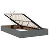 vidaXL Lit avec rangement et matelas Gris fonc&eacute; 120 x 200 cm Polyester