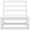 vidaXL Salon de jardin 6 pcs Blanc Bois de pin massif