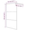 vidaXL Paroi de douche Argent&eacute; 115x195 cm Verre ESG transparent