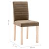 vidaXL Chaises &agrave; manger lot de 6 marron tissu