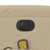 vidaXL Fauteuil inclinable de massage &eacute;lectrique cr&egrave;me tissu