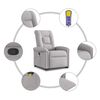 vidaXL Fauteuil de massage inclinable gris nuage tissu