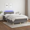 vidaXL Sommier &agrave; lattes de lit et matelas et LED Gris fonc&eacute; 120x200 cm