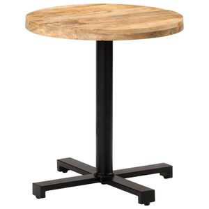 vidaXL Table de bistro Ronde &Oslash;70x75 cm Bois de manguier brut