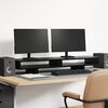 vidaXL Support de moniteur Noir 100 x 27 x 15 cm Bois d'ing&eacute;nierie