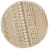 vidaXL Tapis fait &agrave; la main Jute avec imprim&eacute; blanc 120 cm